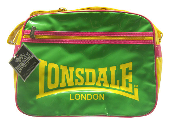 BOLSO LONSDALE VERDE Y AMARILLO